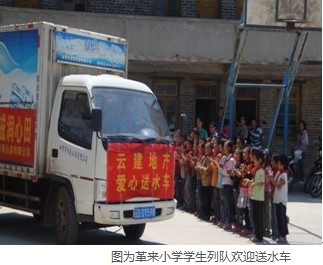 “五四”云建地產(chǎn)團支部獻愛心送水到大水井鄉(xiāng)