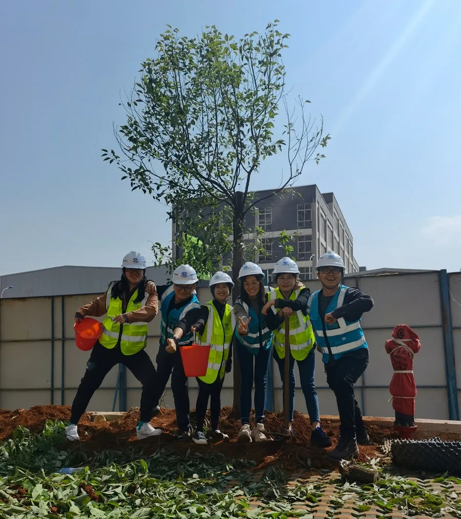 康澤公司開展“我為工地添新綠”義務植樹主題黨日活動