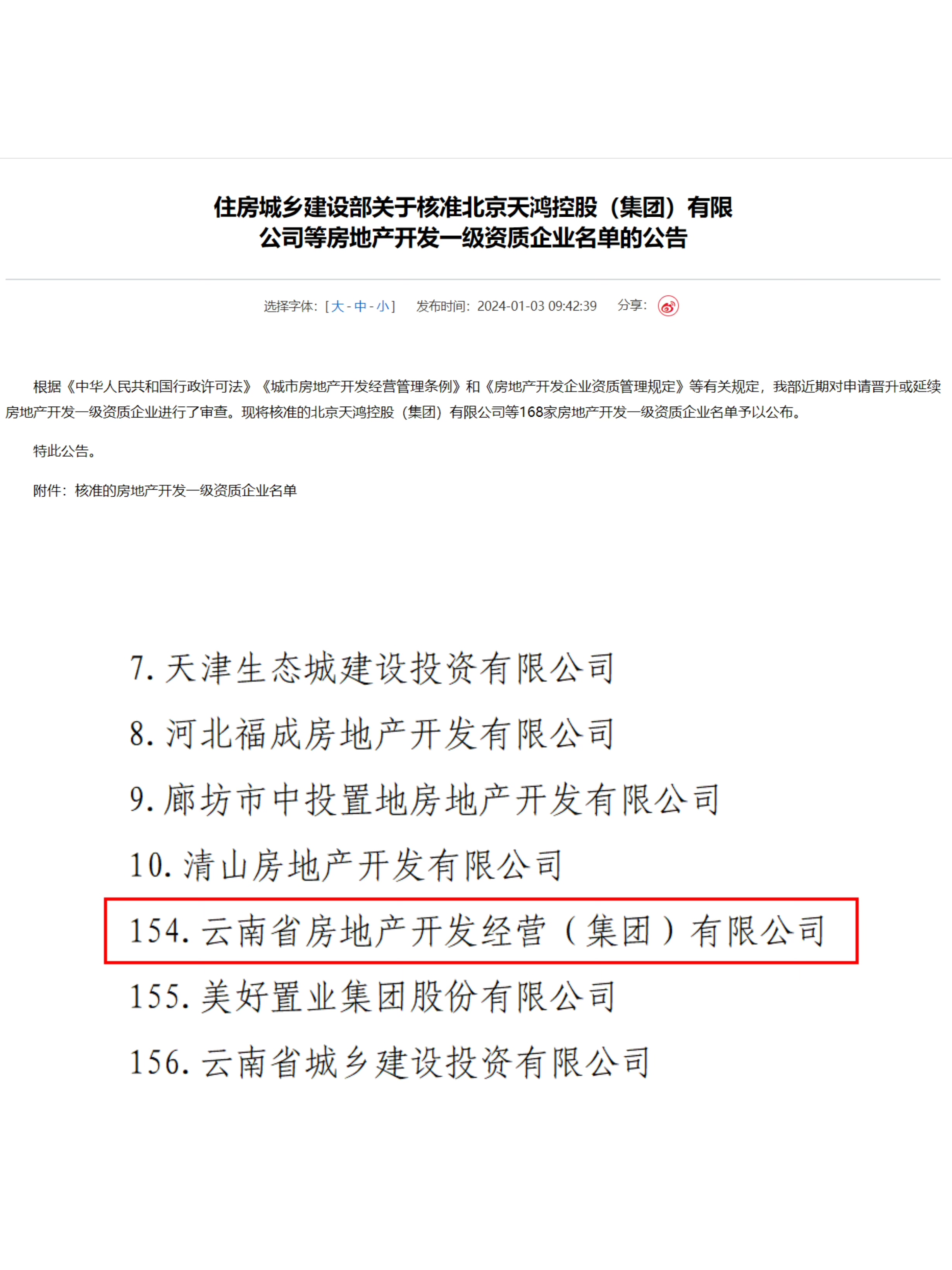 公司順利延續(xù)房地產開發(fā)企業(yè)一級資質